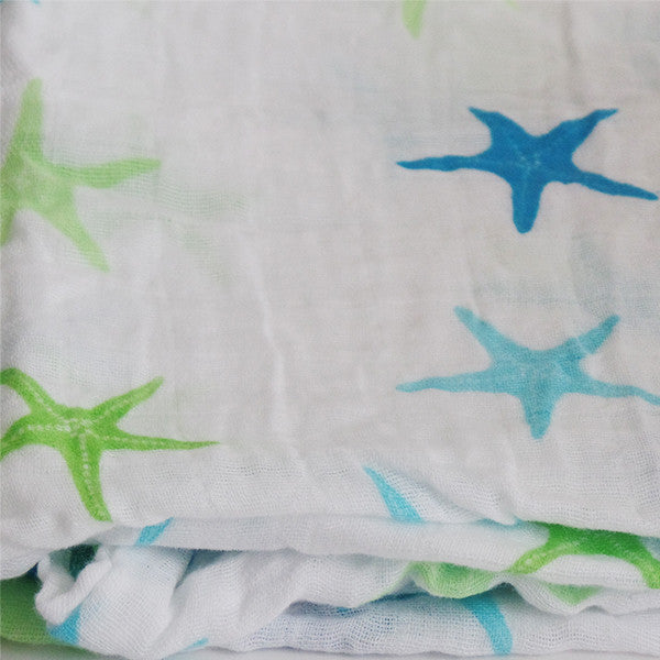 2 Pack Pre-Washed 100% Muslin Cotton Swaddle Blanket Gift Set, Large, 47 x 47 - Gifts Are Blue - 8