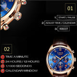 LIGE High End Luxury Mens Watch with Blue Face, Features 2, all SKUs