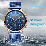 LIGE Mens Luxury Sports Watch, waterproof, all SKUs