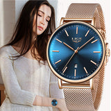 LIGE Womens Casual Ultra Thin Stainless Steel Watch, Model, all SKUs