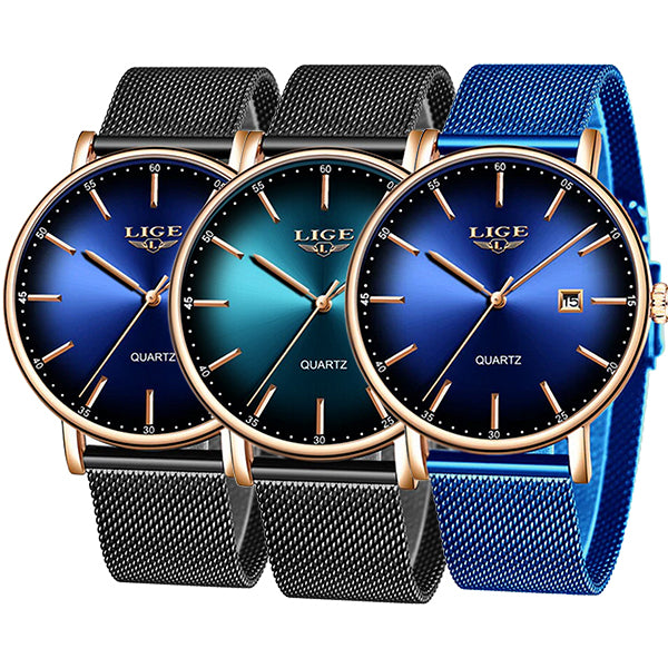 LIGE Womens Simple Elegance Watch, Color Selections, all SKUs