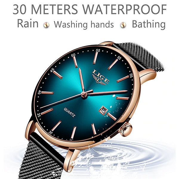 LIGE Womens Simple Elegance Watch, 30M Waterproof, all SKUs