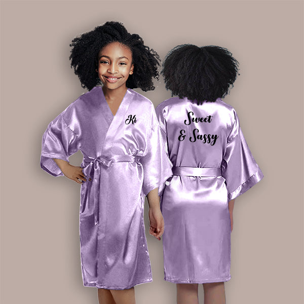 Lilac Personalized Bridesmaid Robes, Custom Womens & Girls Robes for All Occasions, Bachelorette Party Robes, Quinceanera Robes, Birthday Robes