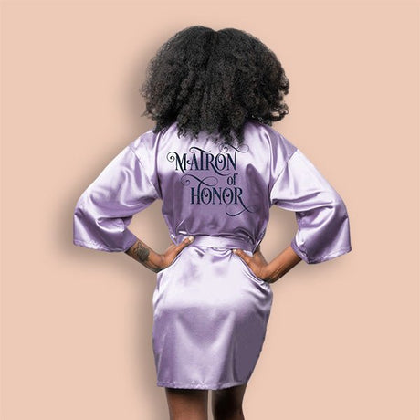 Bridal Party Robes Personalized for Bridesmaid of Honor Matron of Honor and Mothers Texts - Gifts Are Blue