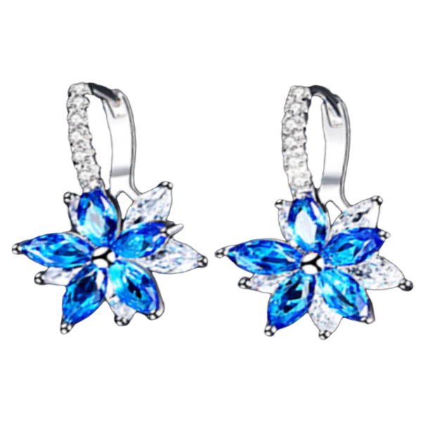 Luoteemi Womens Earrings Flower Sapphire-main
