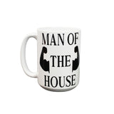 Man Of The House Mug For Fathers Husband Oz Cup Cup, College Husband Cup, Gifts for High School Students, New Grad Cup, Daily Motivation - Mug Man Of Main