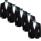 Mens Blue and Black Formal Event Pre-Tied Bow Ties Sets - Gifts Are Blue - 2