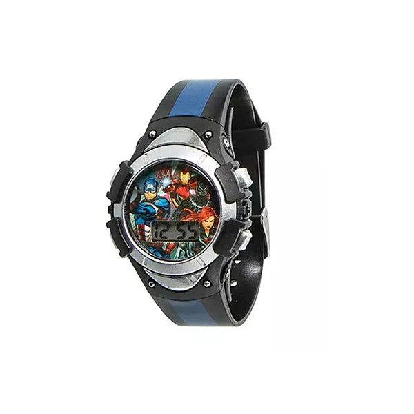 Marvel Avengers LCD Watch in Colorful Gift Case - Silicone Band - Round Face - Boys Watch - Ages 4 to 7 - Alt