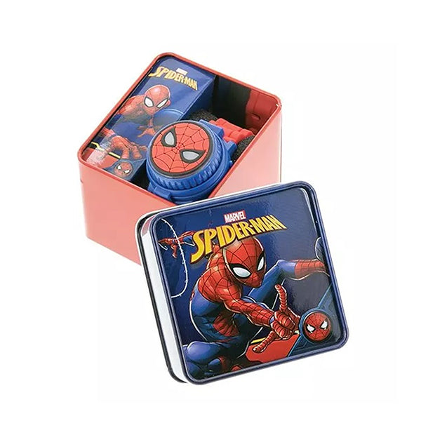 Marvel Spiderman LCD Watch for Ages 4 to 7 - Gift Box Tin Case