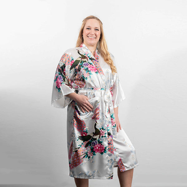 White Kimono Womens Robe