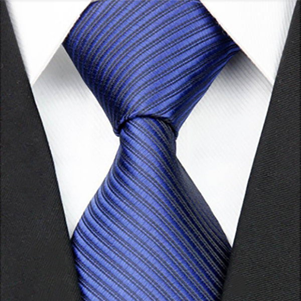 Mens Blue On Blue Striped Necktie, Wide Width – Gifts Are Blue