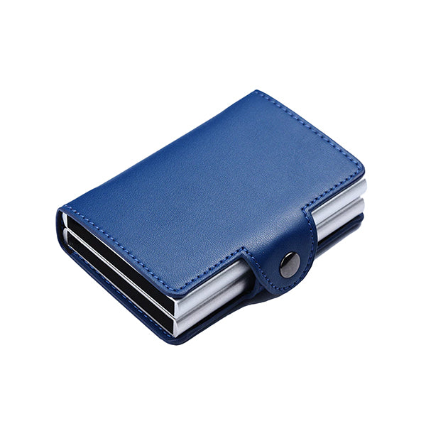 Niuer Mens Mini Designer Wallets Men Money Aluminum Metal Credit Card Holder Slim Work Portable Front Pocket Clip Blue, Women's, Size: One Size