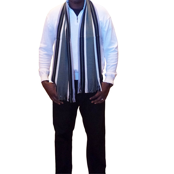 Winter and Fall Mens Scarf, Gray