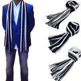 Winter and Fall Cashmere Feel Blue Mens Scarf