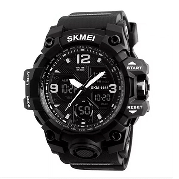 SKMEI Mens Military Waterproof Dual Display Watch with Gift Box
