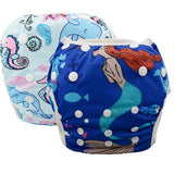 2 Pack Leakproof Reusable Swim Diapers, 0 to 3 years - Gifts Are Blue - 5