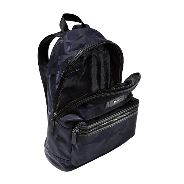 Mens Camouflage Nylon Jacquard Backpack, Michael Kors, 37S0LKNB2U, Large, Inside, Indigo Blue