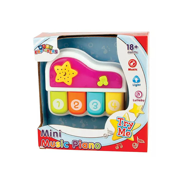 Mini Explorers Mini Music Piano with 4 Sound Modes, Lullabies & More, Ages 18+ Months-alt