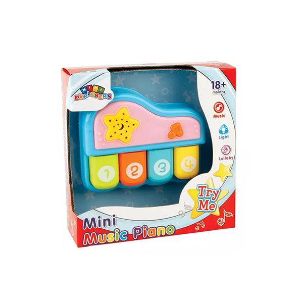Mini Explorers Mini Music Piano with 4 Sound Modes, Lullabies & More, Ages 18M+