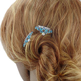 Mini Tiaras Hair Comb Accessory for Wedding / Pageant / Special Occasion - Gifts Are Blue - 2