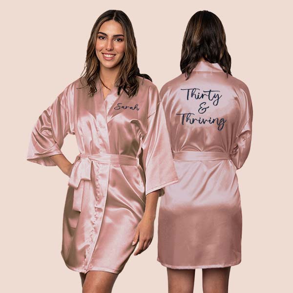 Misty Mauve Personalized Bridesmaid Robes, Custom Womens & Girls Robes for All Occasions, Bachelorette Party Robes, Quinceanera Robes, Birthday Robes
