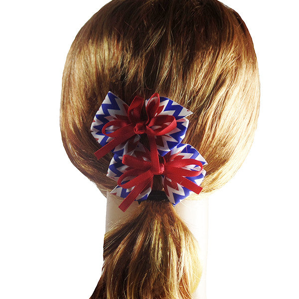 Americana Hair Bows for Girls and Teams - Gifts Are Blue - 4