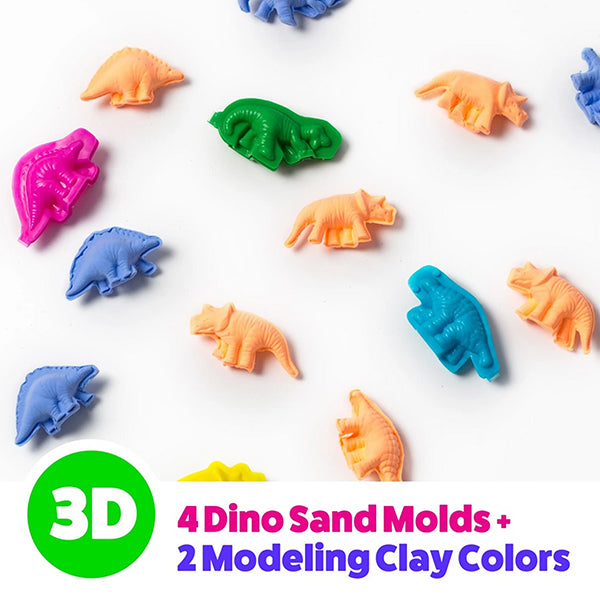 Moosh Fluffy Modeling Dough Foam Clay with Dinosaur Molds - Dino