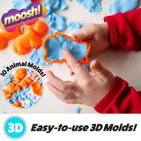 Moosh Fluffy Modeling Dough Foam Clay with Animal Molds - 3D - Animals