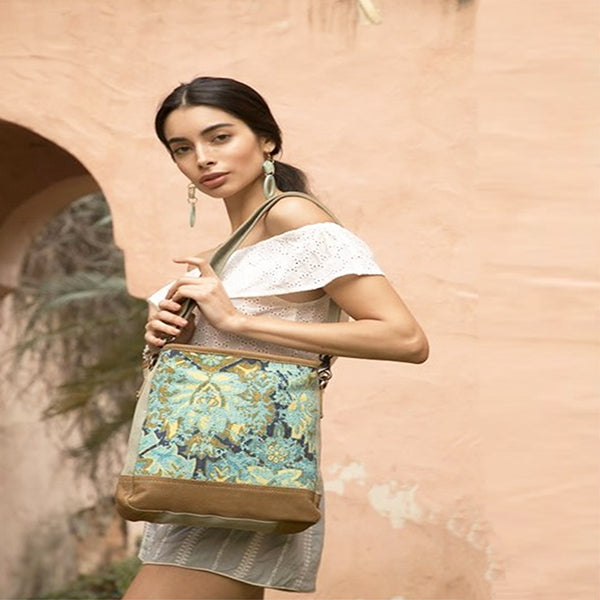 Aqua Trail Shoulder Bag, Medium, Myra Bag S-2031, Lifestyle