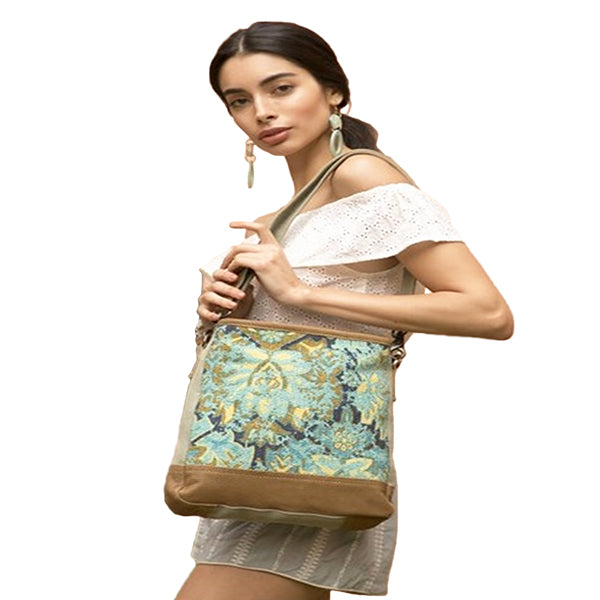 Aqua Trail Shoulder Bag, Medium, Myra Bag S-2031, Model