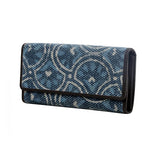 Myra Bag Indigo Leaf Wallet Womens Wallet Blue Wallet - Side View