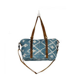 Style Quotient Mini Duffle Myra Bags Blue Small, Mini Duffle Bag, Womens Duffle Bag, Blue Bag - Mini Style Quotient Backview