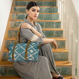 Style Quotient Mini Duffle Myra Bags Blue Small, Mini Duffle Bag, Womens Duffle Bag, Blue Bag - Mini Style Quotient Lifestyle