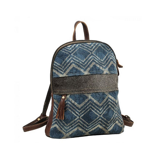 Blue Breeze Backpack Bag, Medium, Myra Bag S-1571, Side view