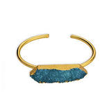 Womens Handcrafted Deep Sea Gold Tone Bracelet, Main, Myra Bags, Turquoise Blue
