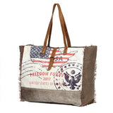 Myra Bags Freedom Forever Partisan Weekender Bag, Xlarge Capacity - S-1273, Sideview