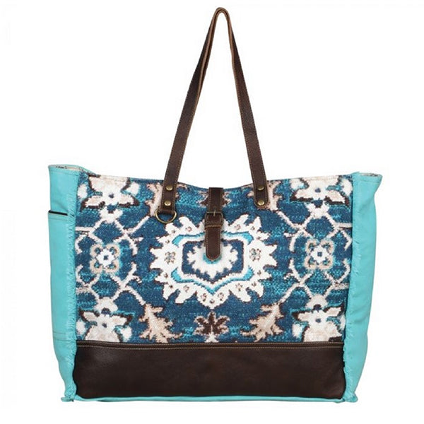 Vivacious Weekender Bag, XLarge, Blue, Myra Bags, S-2102, Main