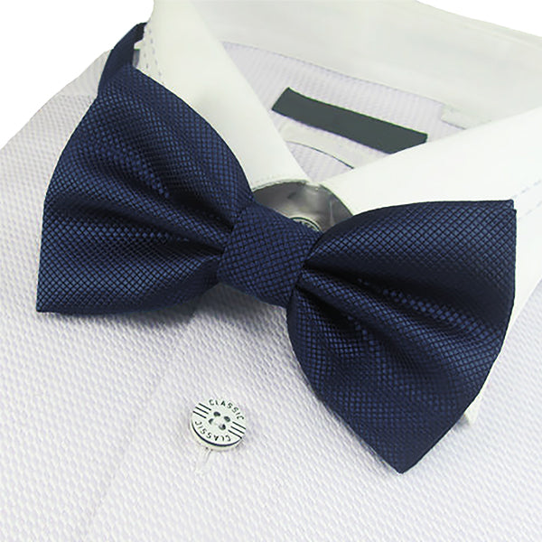 Mens Pre-Tied Blue Bow Tie for Formal Events