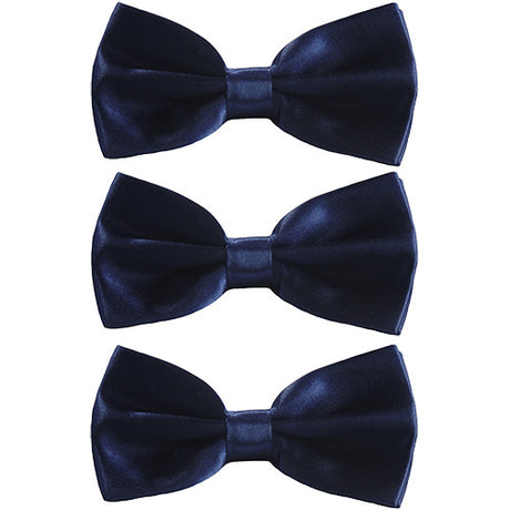 Mens Smooth Satin Feel Formal Pre-Tied Bow Tie Sets - Gifts Are Blue - 7