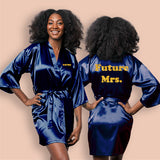Navy Blue Personalized Bridesmaid Robes, Custom Womens & Girls Robes for All Occasions, Bachelorette Party Robes, Quinceanera Robes, Birthday Robes