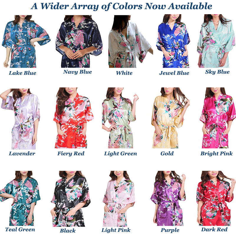 Mid Length Womens Robes, Several Colors, all SKUs