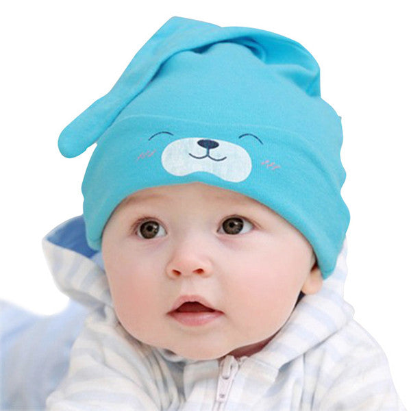 Newborn Baby Blue Kit Hat - Model, Sky Blue