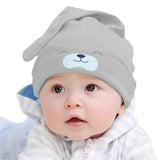 Newborn Baby Blue Kit Hat, Gray, Model