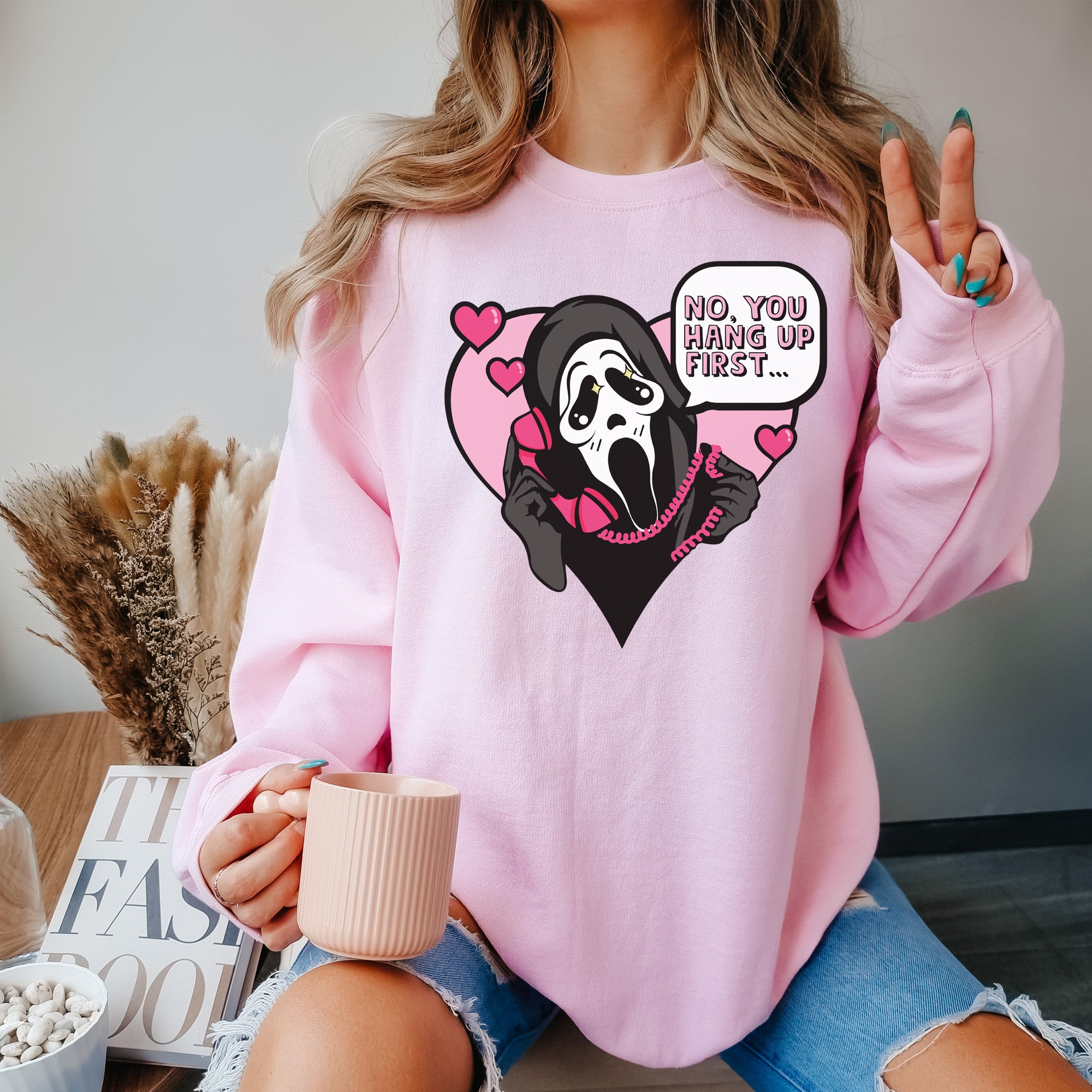 For all of the Ghost Face lovers, and Scream movie watchers. This halloween sweatshirt is perfect for you. all SKUs