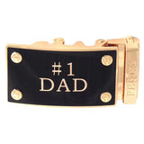 FEDEY Statement Buckles for Ratchet Belt, Gold, No 1 Dad