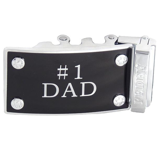 FEDEY Statement Buckles for Ratchet Belt, Silver, No 1 Dad