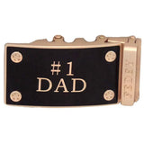 FEDEY Statement Buckles for Ratchet Belt, Gold, No 1 Dad