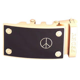 FEDEY Statement Buckles for Ratchet Belt, Gold, Peace