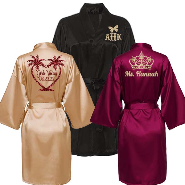 Womens & Girls Personalized Robes, Fully Customized Robe for Bride, Bridesmaid, Birthdays & More