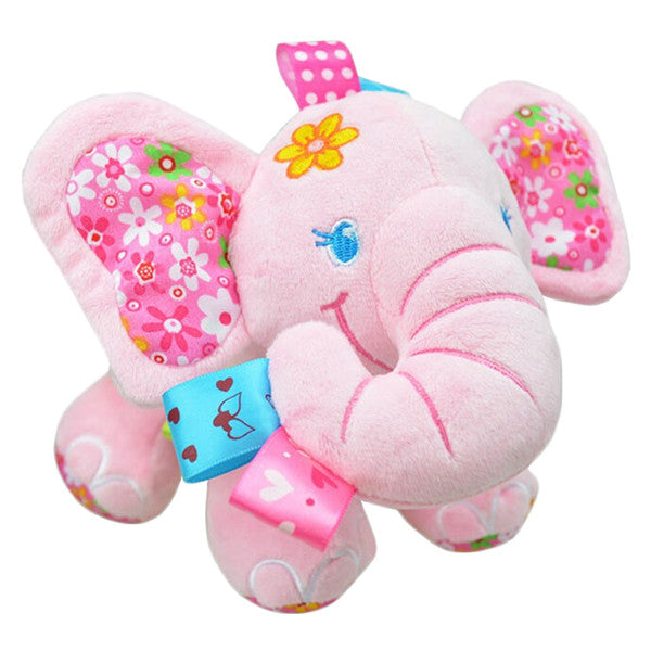 Cute Plush Lullaby Musical Elephant Toy for Baby, Main, Pink